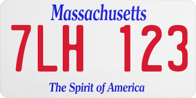 MA license plate 7LH123