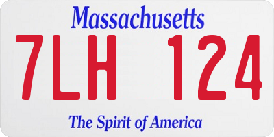 MA license plate 7LH124
