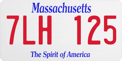 MA license plate 7LH125