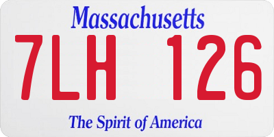 MA license plate 7LH126
