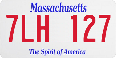 MA license plate 7LH127