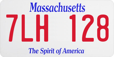 MA license plate 7LH128