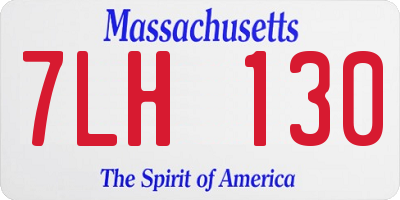 MA license plate 7LH130