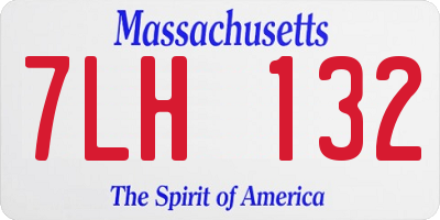MA license plate 7LH132