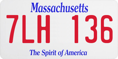 MA license plate 7LH136