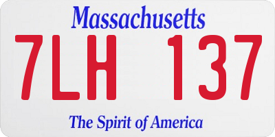 MA license plate 7LH137
