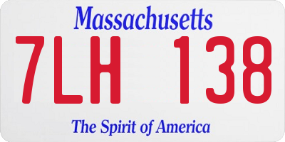 MA license plate 7LH138