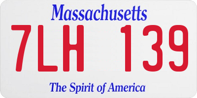 MA license plate 7LH139