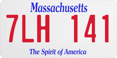 MA license plate 7LH141