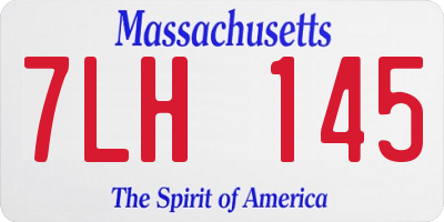 MA license plate 7LH145