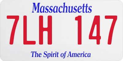 MA license plate 7LH147