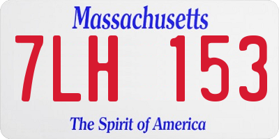 MA license plate 7LH153