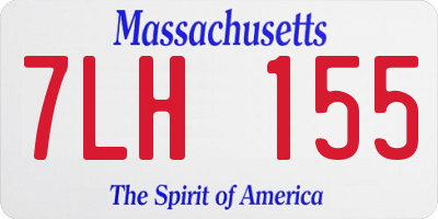 MA license plate 7LH155