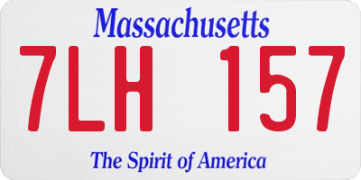MA license plate 7LH157