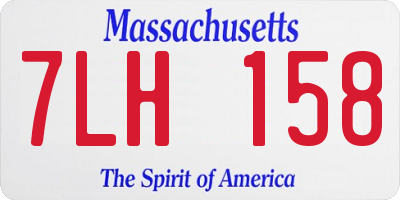MA license plate 7LH158