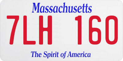 MA license plate 7LH160