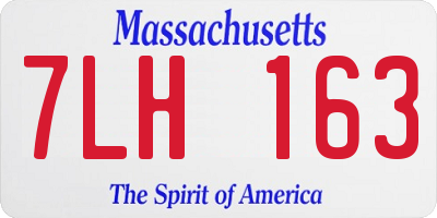 MA license plate 7LH163