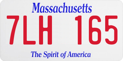 MA license plate 7LH165