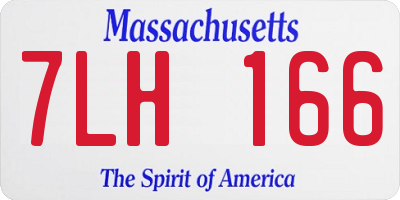 MA license plate 7LH166