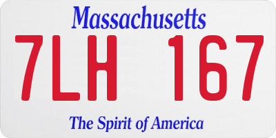 MA license plate 7LH167