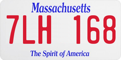 MA license plate 7LH168