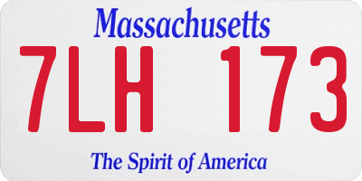 MA license plate 7LH173