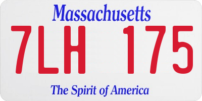 MA license plate 7LH175