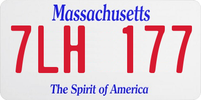 MA license plate 7LH177
