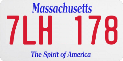 MA license plate 7LH178