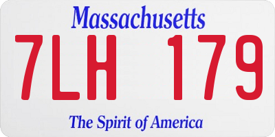 MA license plate 7LH179