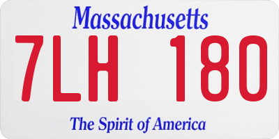 MA license plate 7LH180