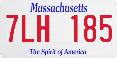 MA license plate 7LH185