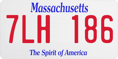 MA license plate 7LH186
