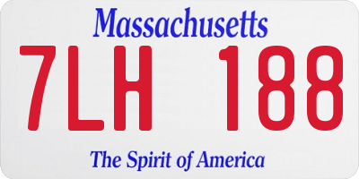 MA license plate 7LH188
