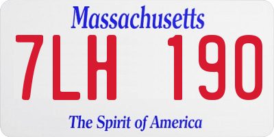 MA license plate 7LH190