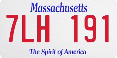 MA license plate 7LH191