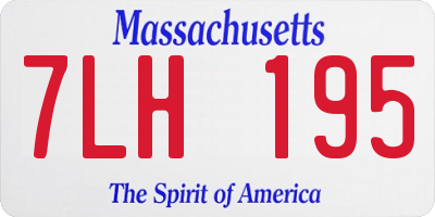 MA license plate 7LH195