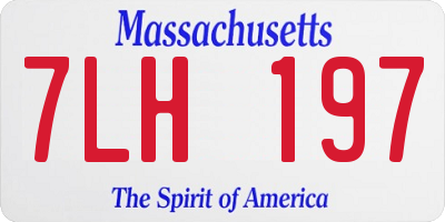 MA license plate 7LH197