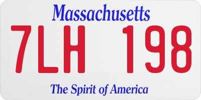 MA license plate 7LH198
