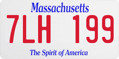 MA license plate 7LH199