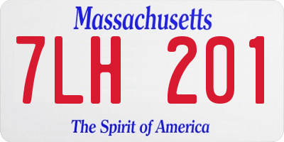 MA license plate 7LH201