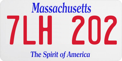 MA license plate 7LH202