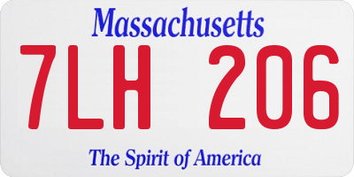 MA license plate 7LH206