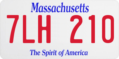 MA license plate 7LH210