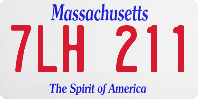 MA license plate 7LH211