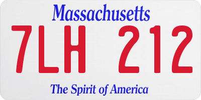 MA license plate 7LH212