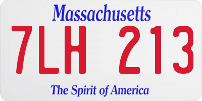 MA license plate 7LH213
