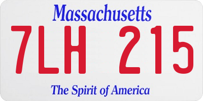 MA license plate 7LH215