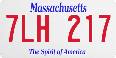 MA license plate 7LH217