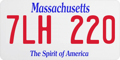 MA license plate 7LH220